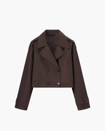 Short Double Breasted Trench Coat for Women