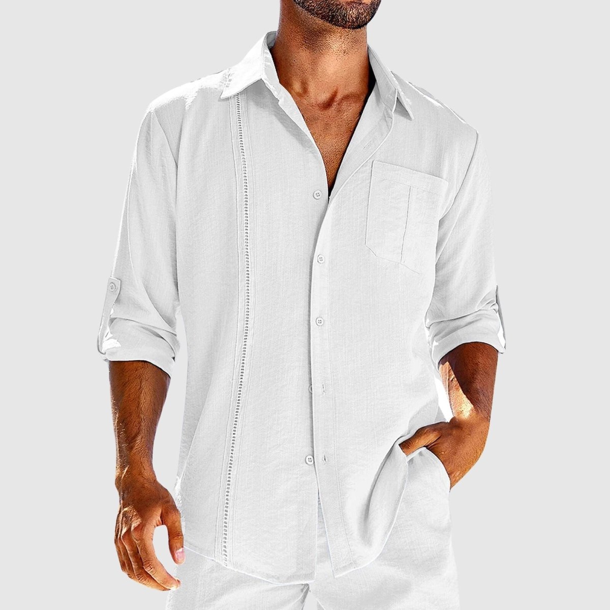 Linen Button-Down Shirt for Men
