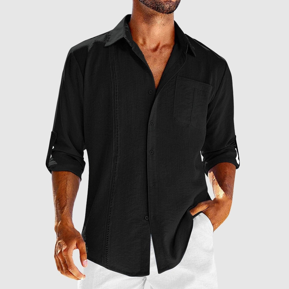 Linen Button-Down Shirt for Men