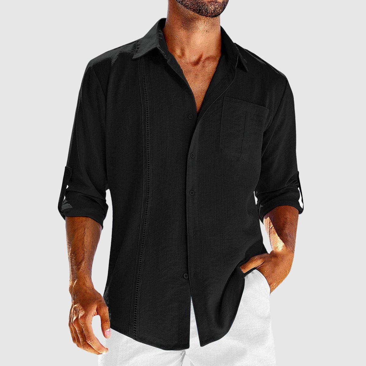 Linen Button-Down Shirt for Men