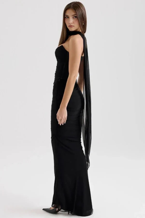 Strapless Wedding Guest Maxi Dress for Women