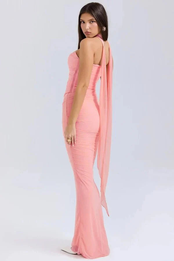 Strapless Wedding Guest Maxi Dress for Women