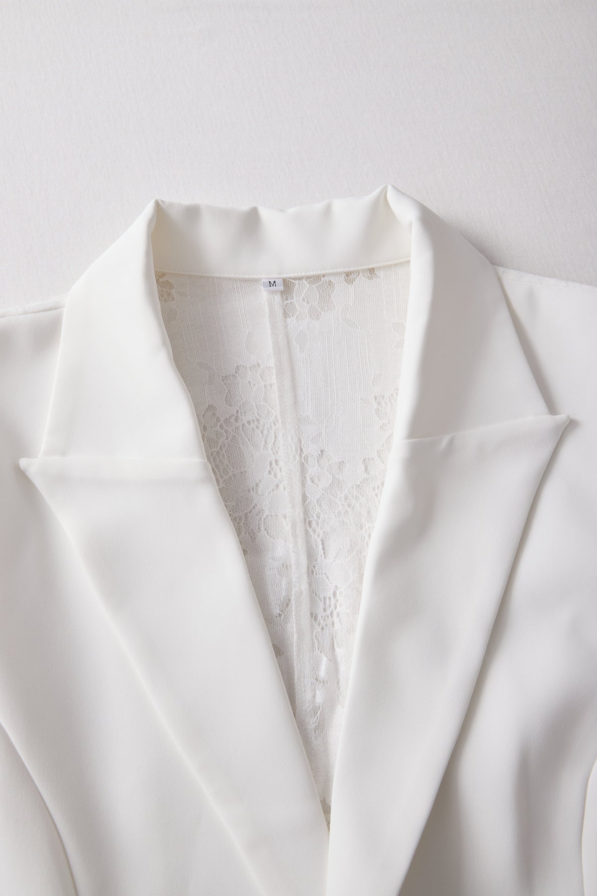 Lace-Backed Structured Blazer for Women - View 4
