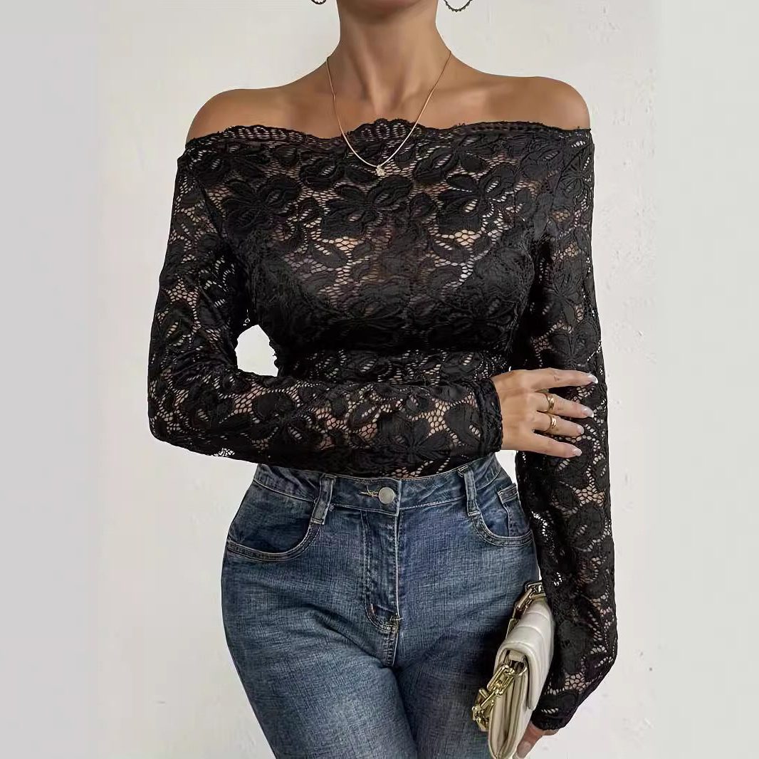 Lace Long Sleeve Blouse for Women - View 4