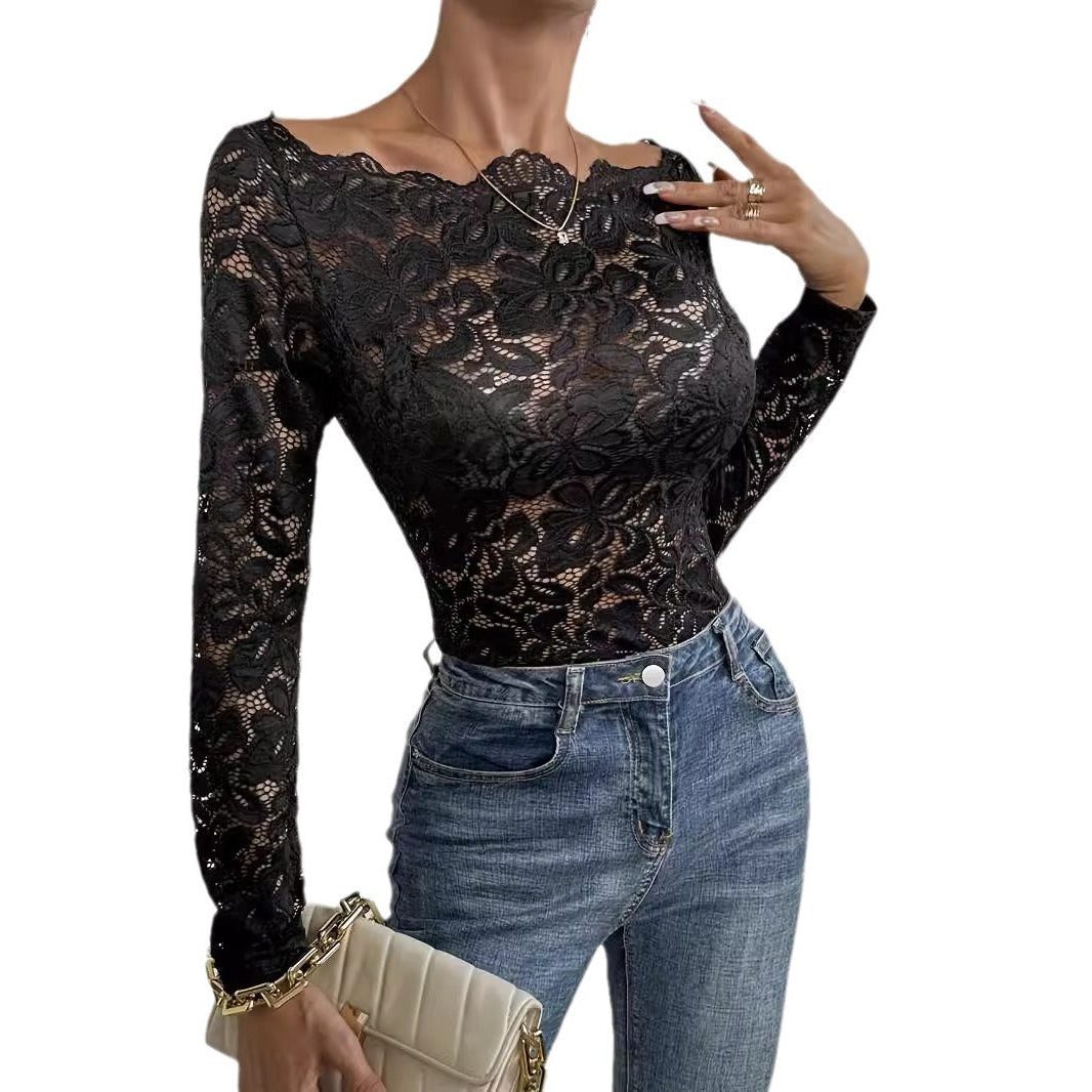 Lace Long Sleeve Blouse for Women - View 5