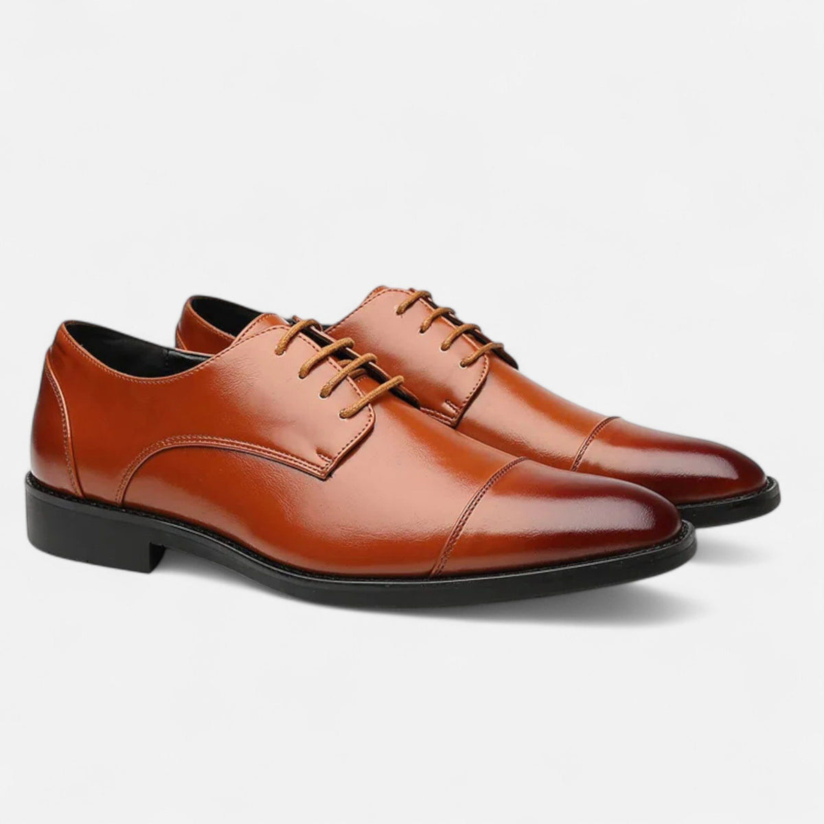 Lace-Up Cap Toe Dress Shoes for Men