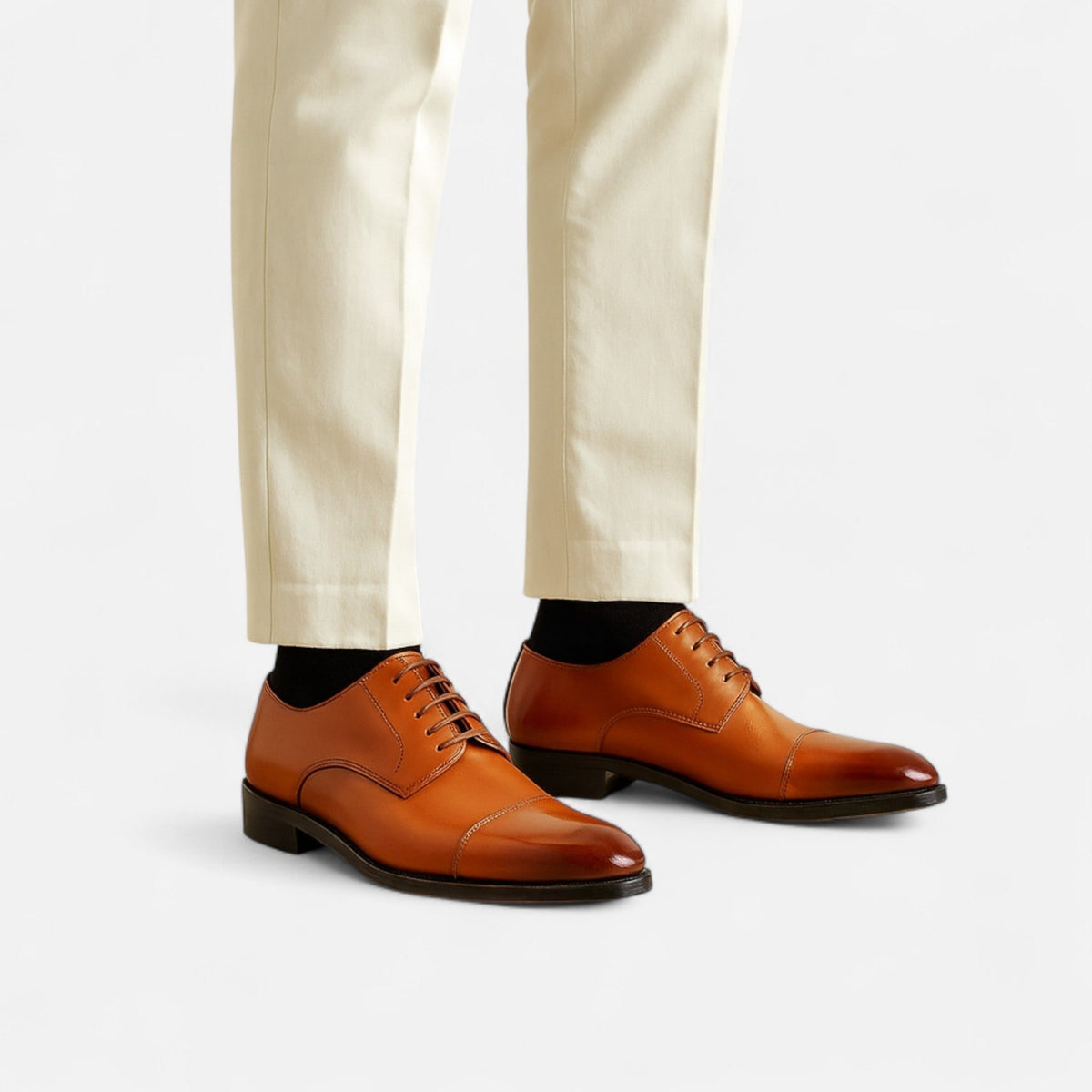 Lace-Up Cap Toe Dress Shoes for Men - View 5