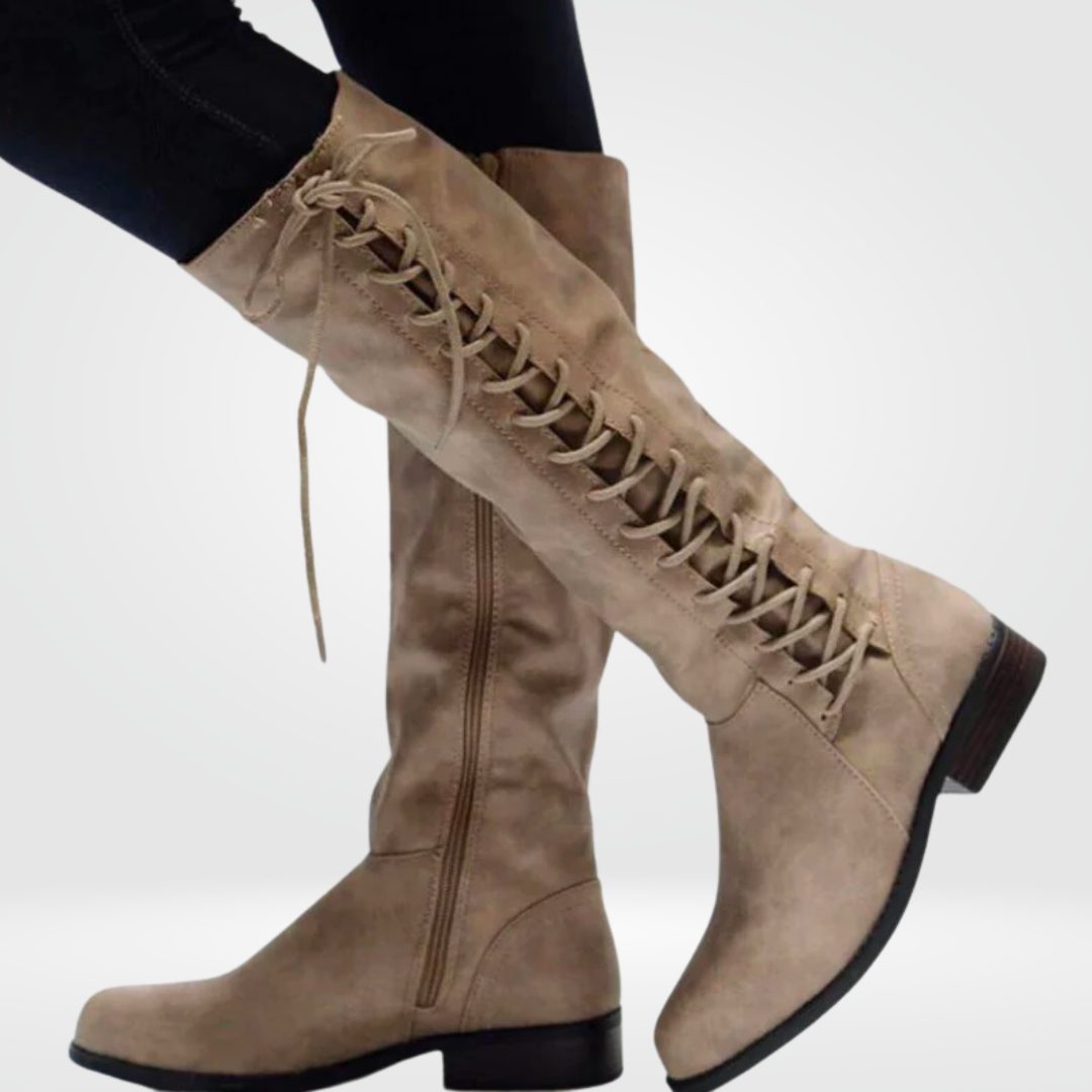 Lace-Up Knee-High Boots for Women