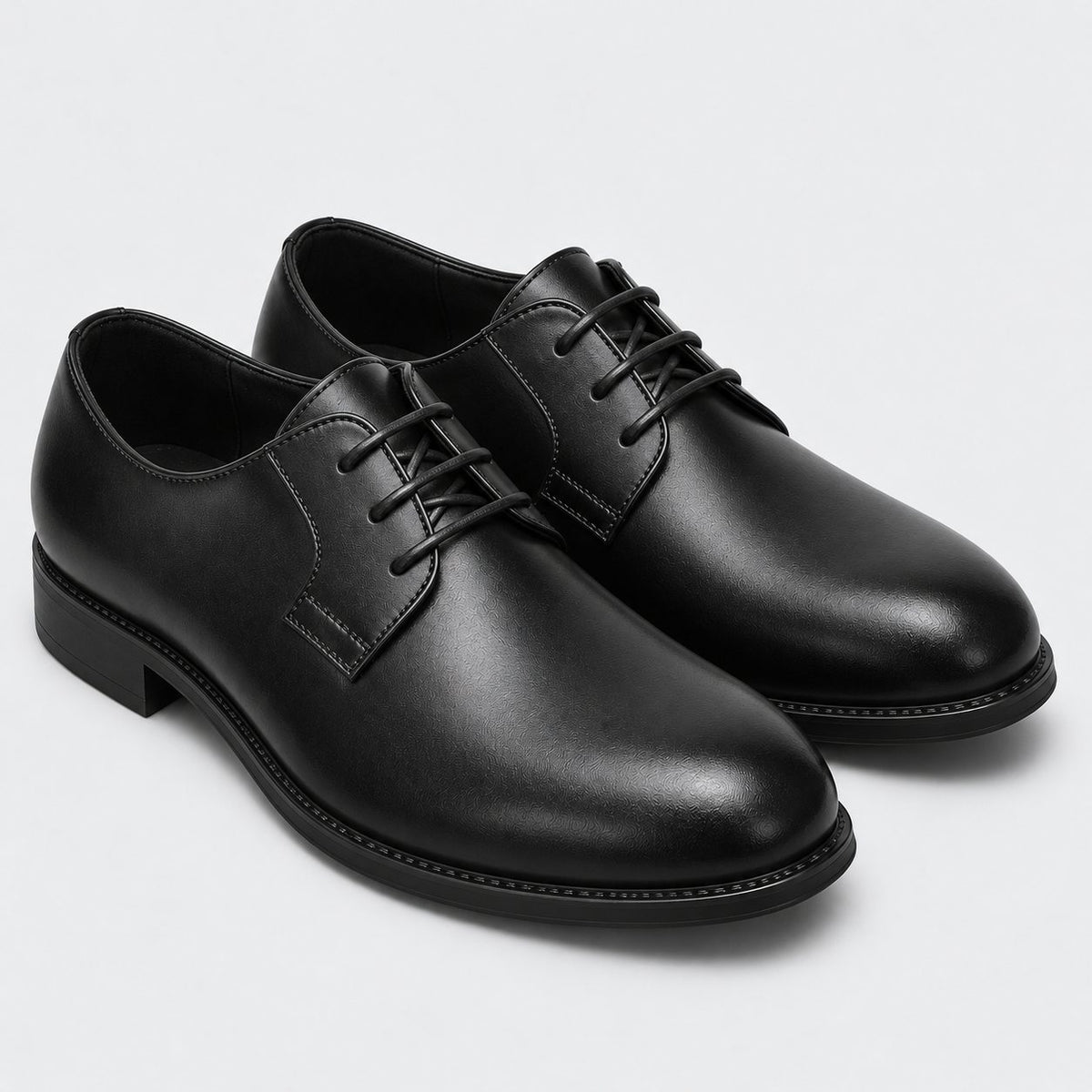 Lace-Up Leather-Look Derby Shoes for Men