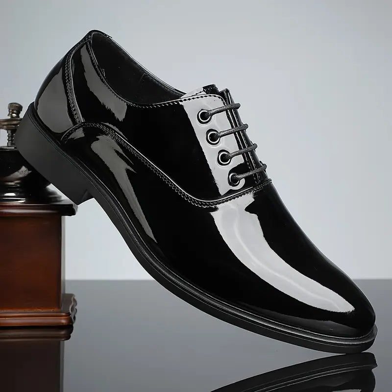 Lace-Up Patent Dress Shoes for Men