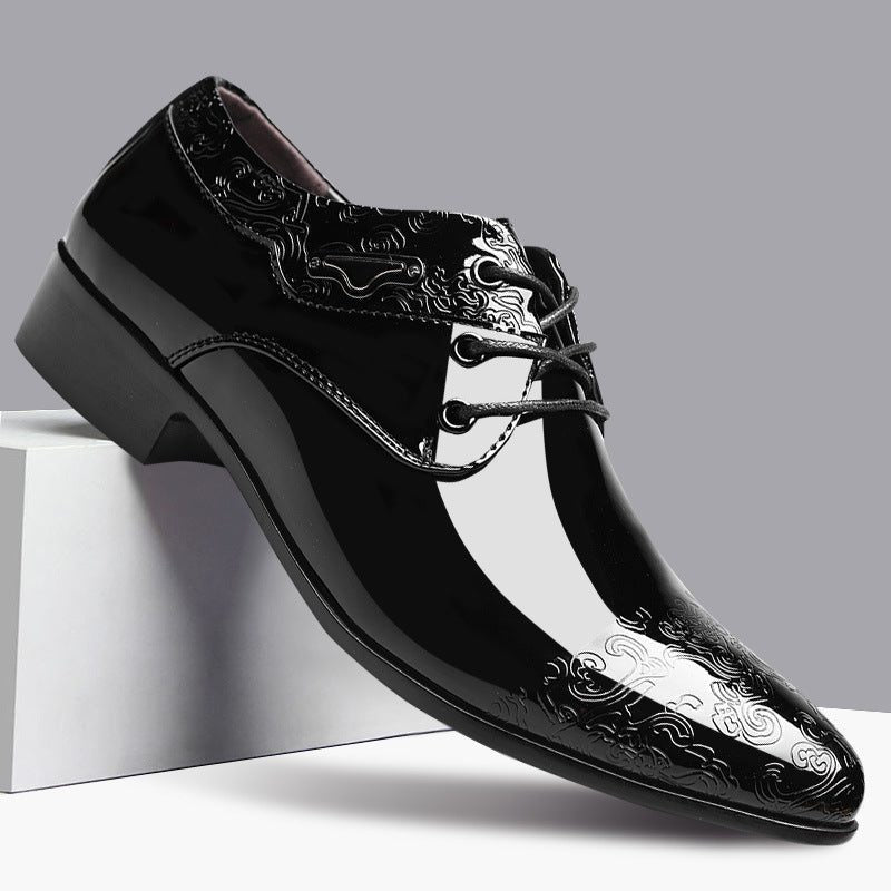 Lace-Up Pointed Toe Oxford Dress Shoes for Men