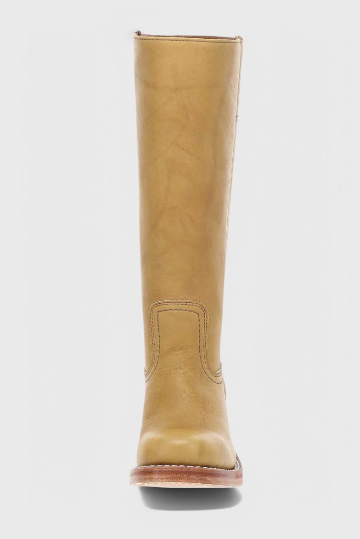 Leather Block Heel Mid-Calf Boots for Women - View 9