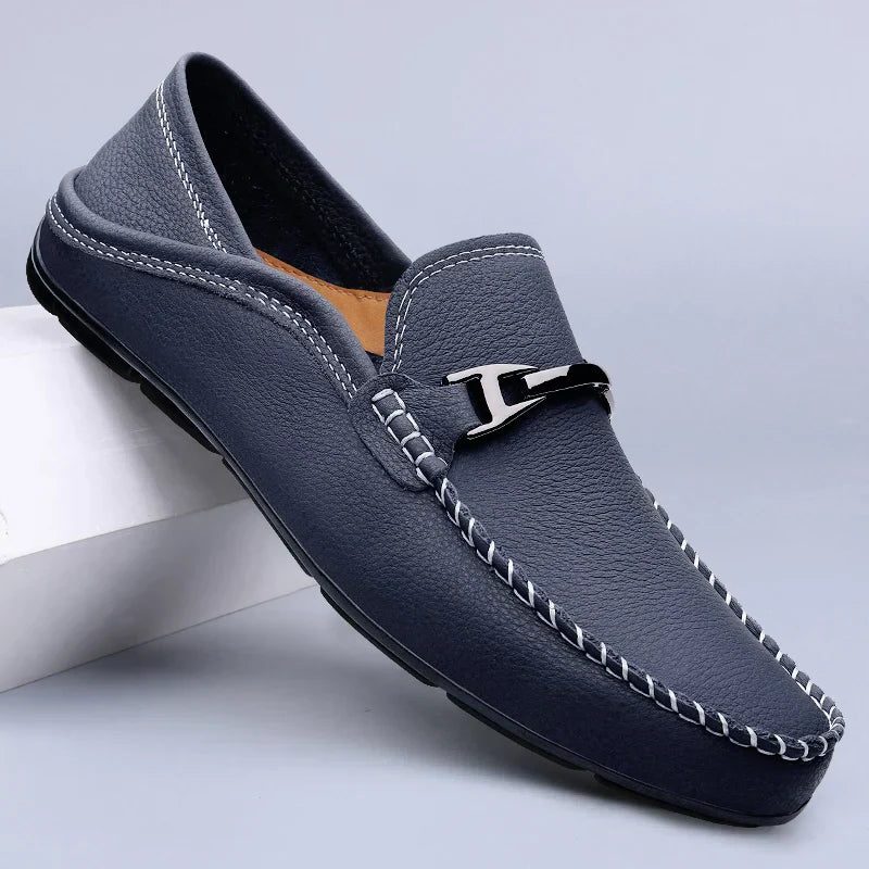 Leather Slip-On Loafers for Men