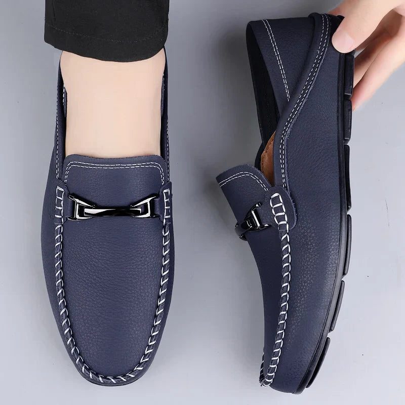 Leather Slip-On Loafers for Men - View 2