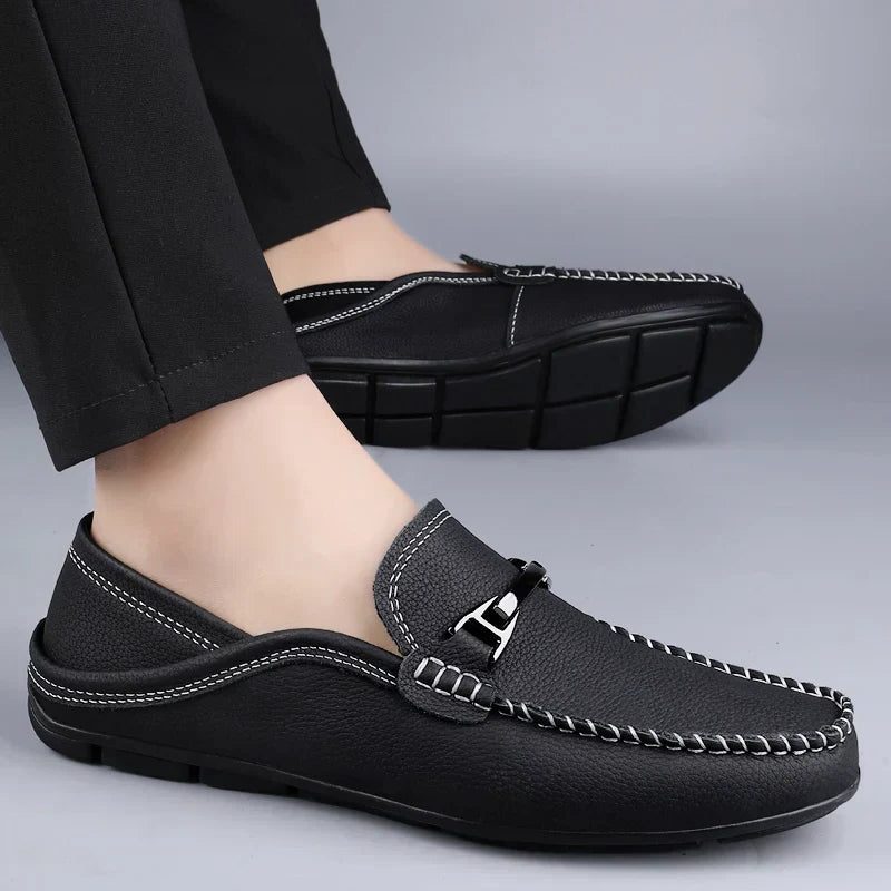 Leather Slip-On Loafers for Men - View 5