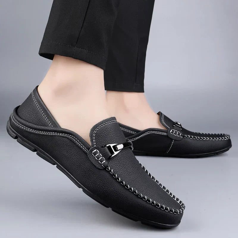 Leather Slip-On Loafers for Men - View 6