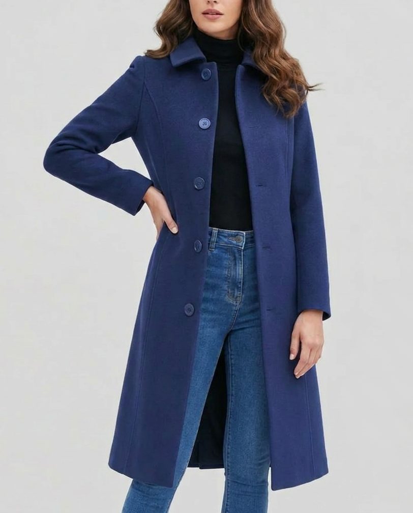Long Single-Breasted Trench Coat for Women - View 5