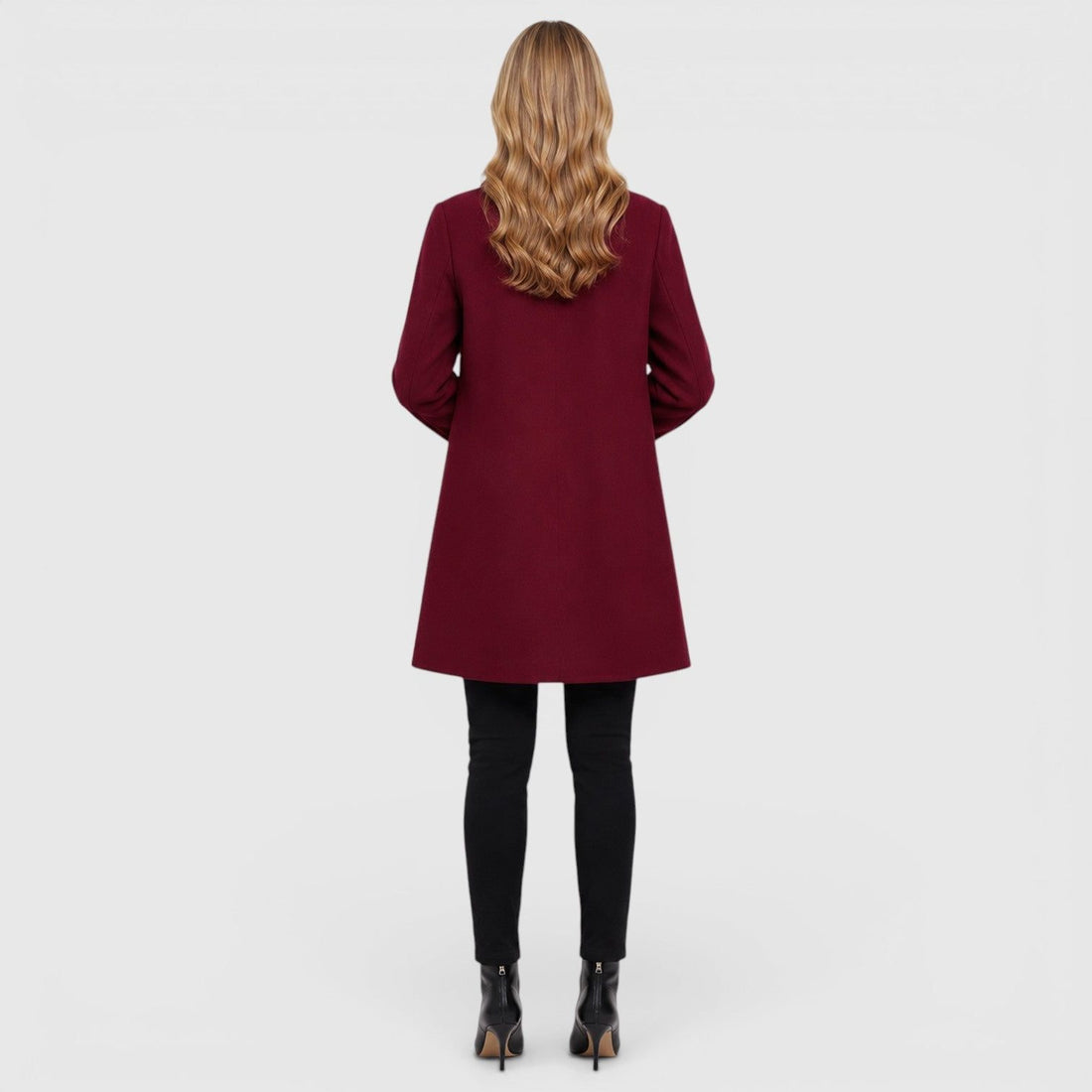 Longline Tailored Wool Coat for Women