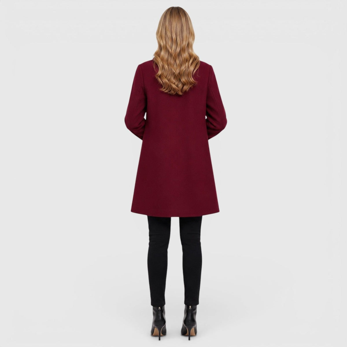 Longline Tailored Wool Coat for Women - View 2