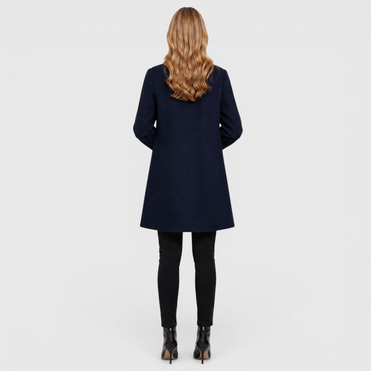 Longline Tailored Wool Coat for Women - View 5