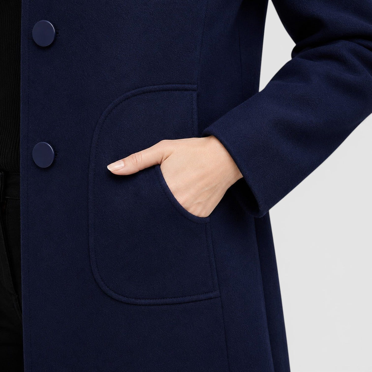 Longline Tailored Wool Coat for Women - View 6