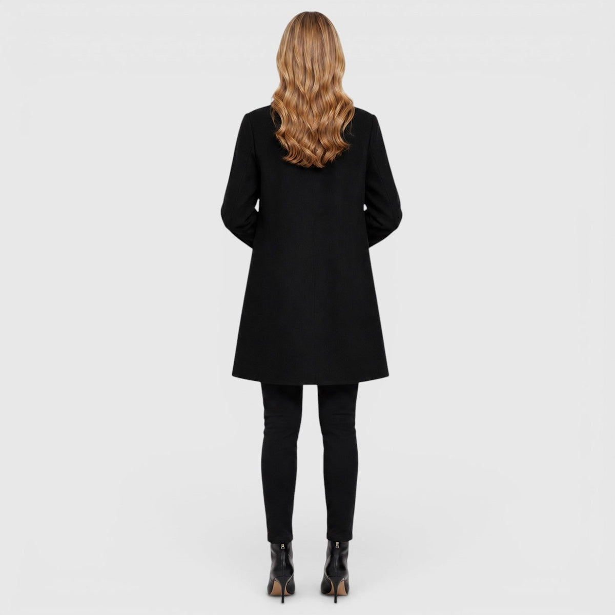 Longline Tailored Wool Coat for Women - View 8