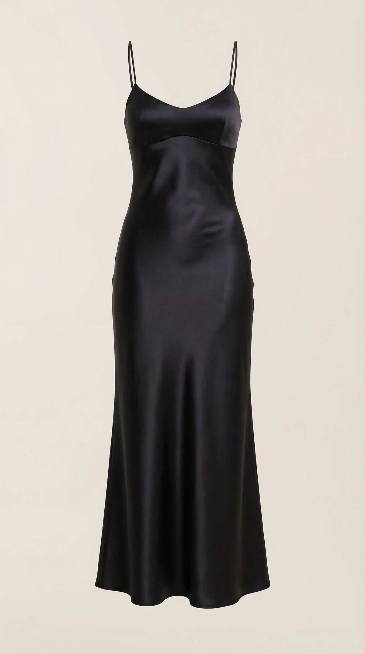 Satin V-Neck Slip Wedding Guest Maxi Dress for Women
