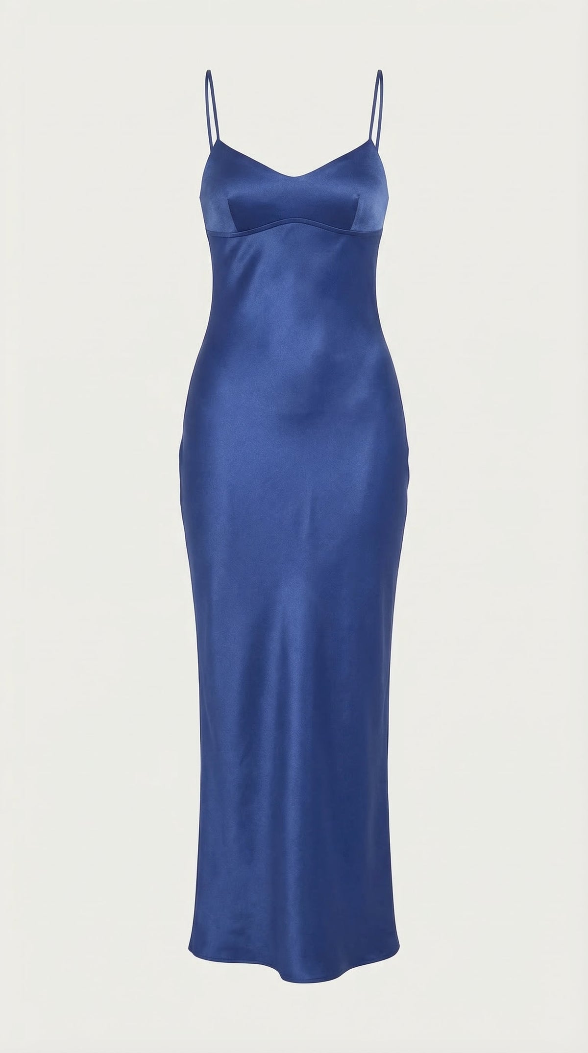 Satin V-Neck Slip Wedding Guest Maxi Dress for Women