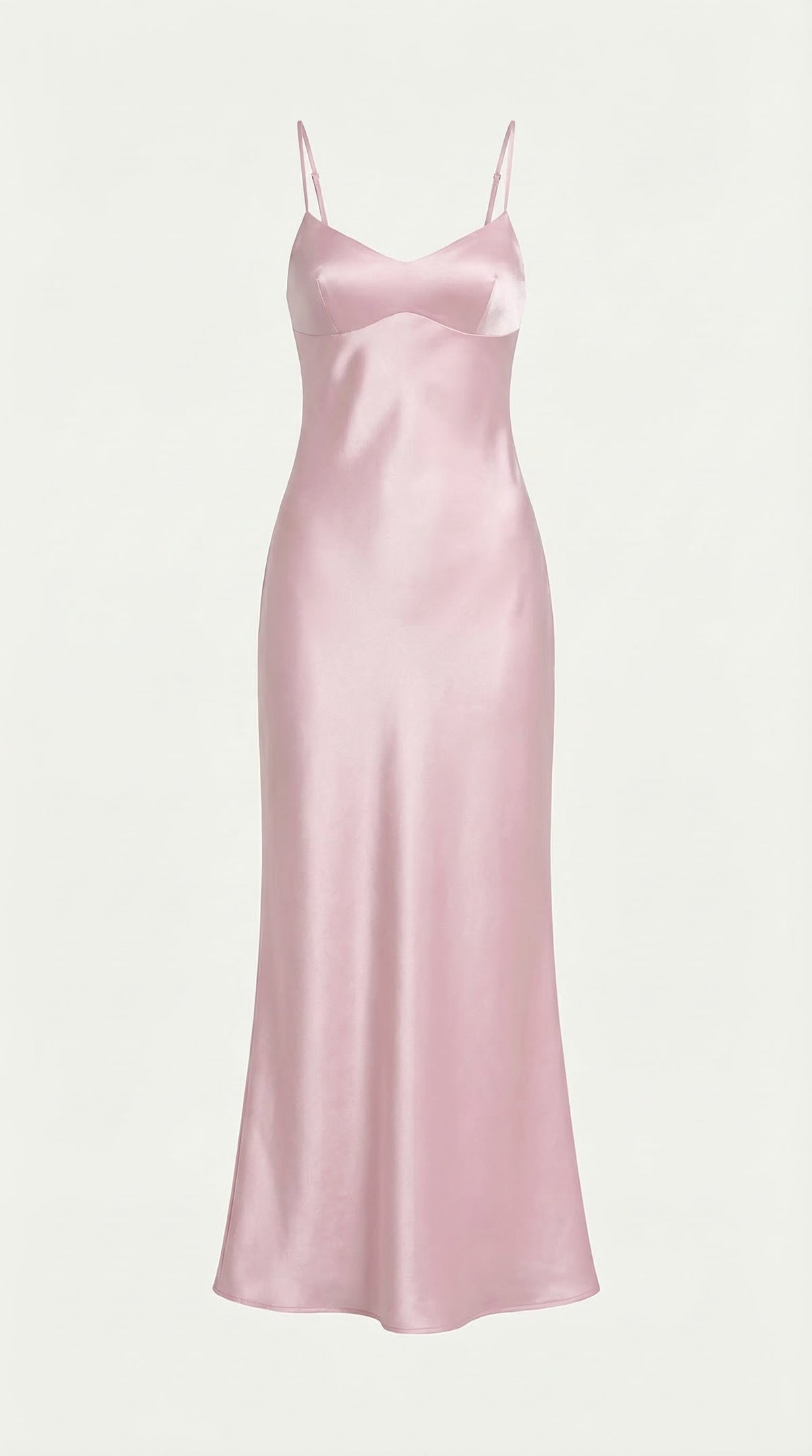 Satin V-Neck Slip Wedding Guest Maxi Dress for Women