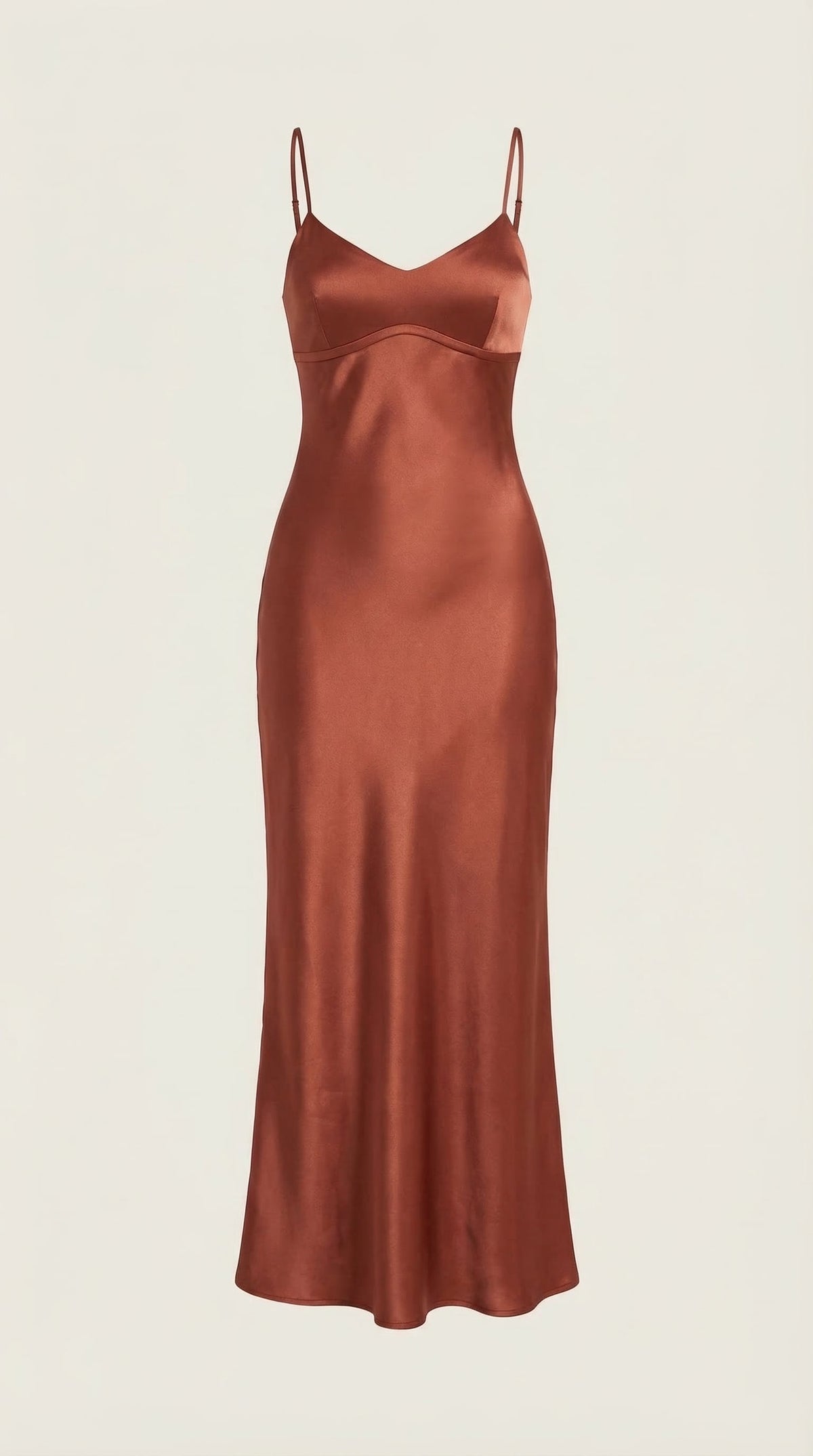 Satin V-Neck Slip Wedding Guest Maxi Dress for Women