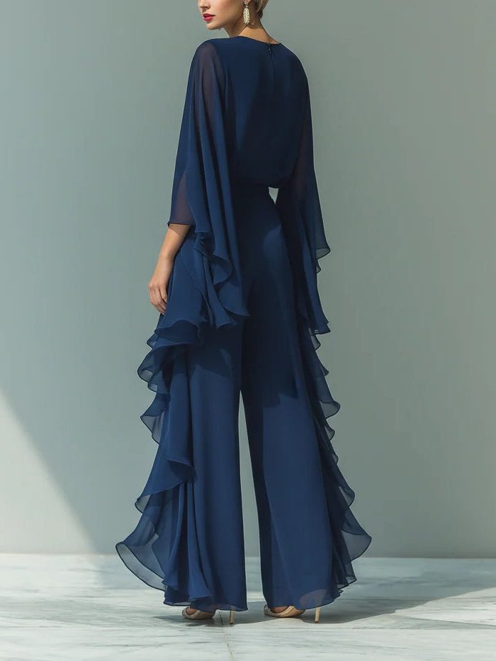 Maxi Ruffle Chiffon Set for Women - View 2