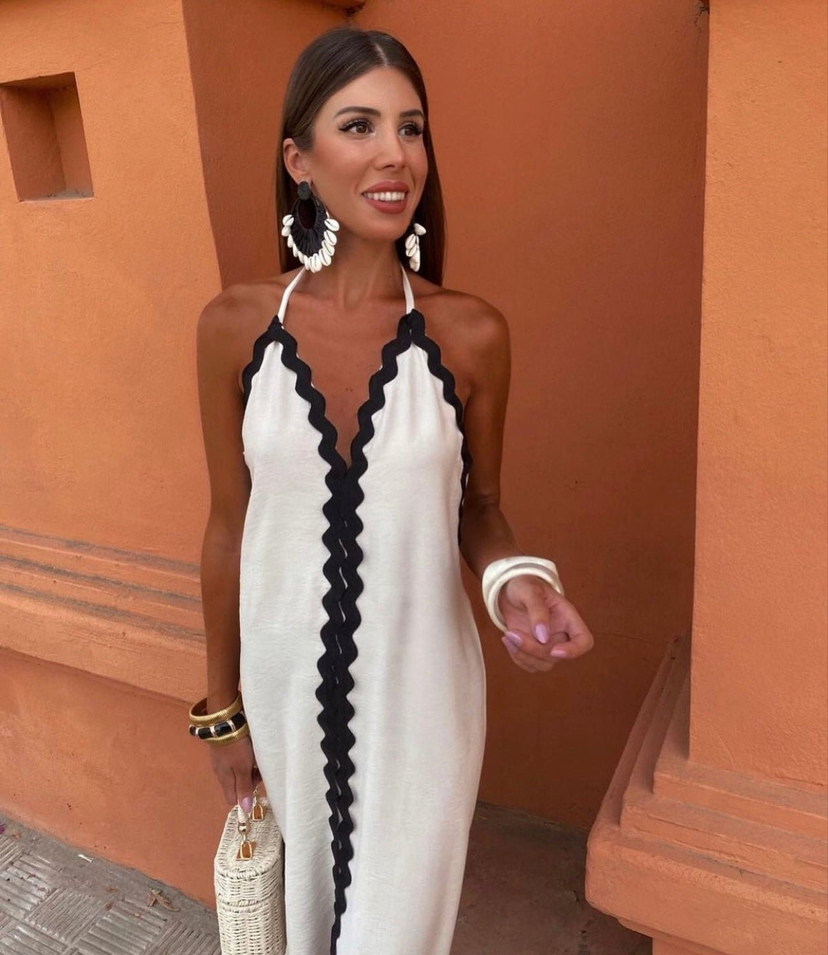 Sleeveless V-Neck Wedding Guest Maxi Dress for Women