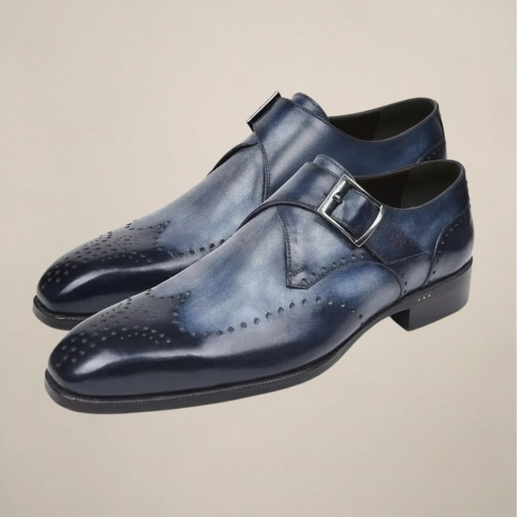 Monk Strap Brogue Dress Shoes for Men