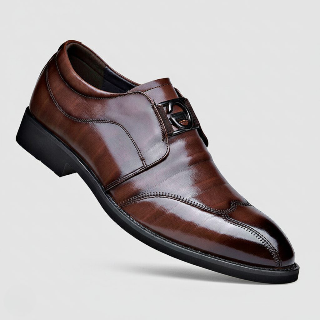 Monk Strap Pointed Toe Dress Shoes for Men