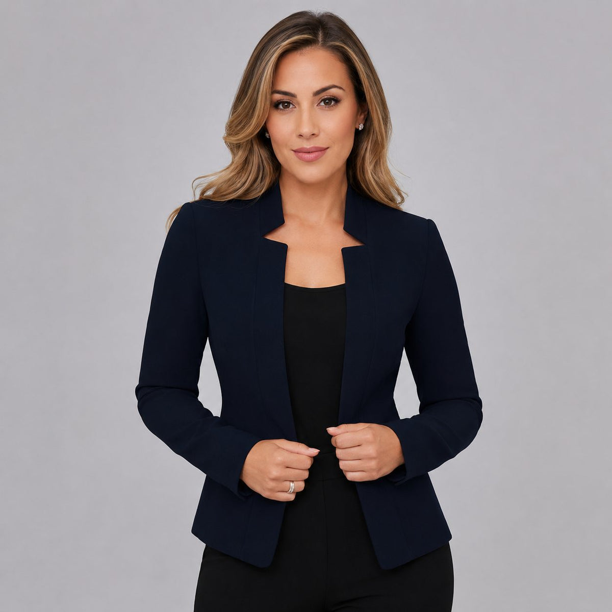 Open Front Longline Blazer for Women