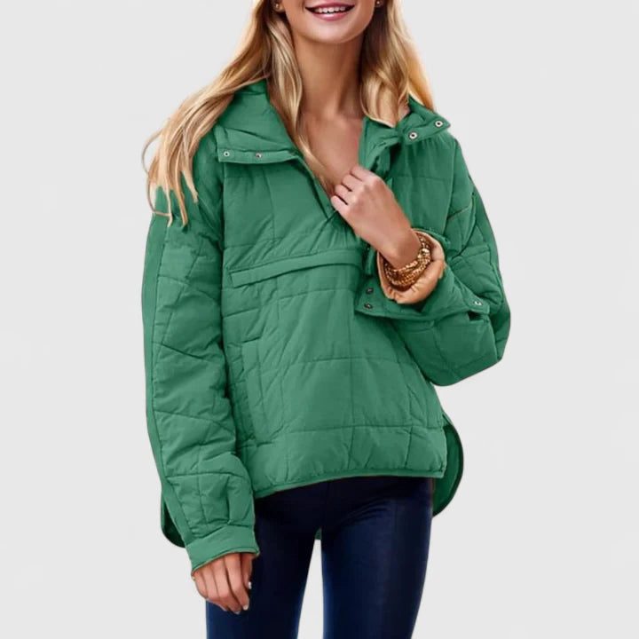 Oversized Puffer Jacket for Women - Vert