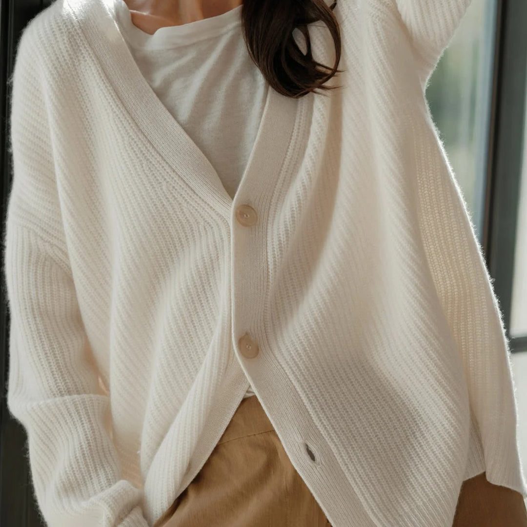 Oversized Ribbed Knit Cardigan for Women - View 11