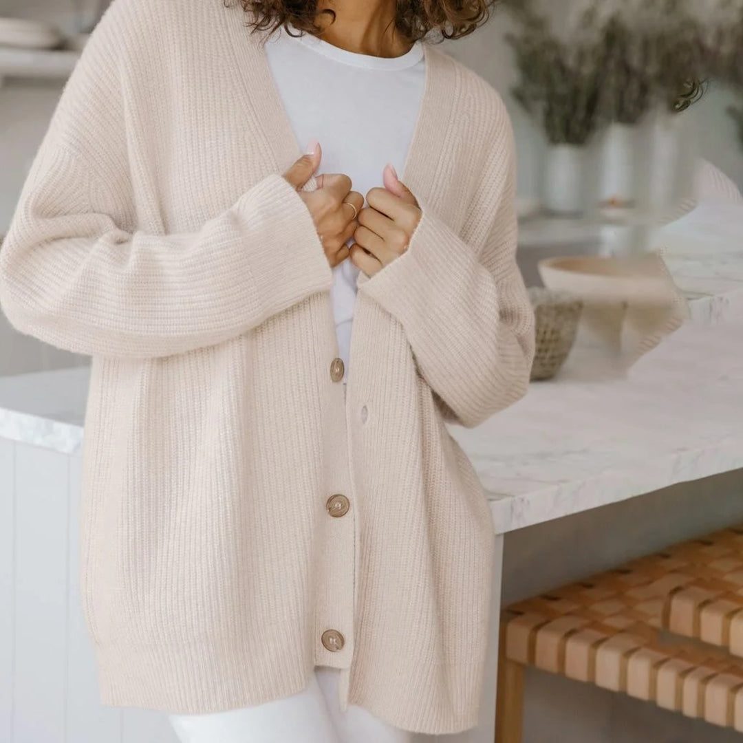 Oversized Ribbed Knit Cardigan for Women - View 14