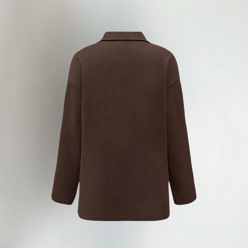 Oversized Shirt Collar Cardigan for Women