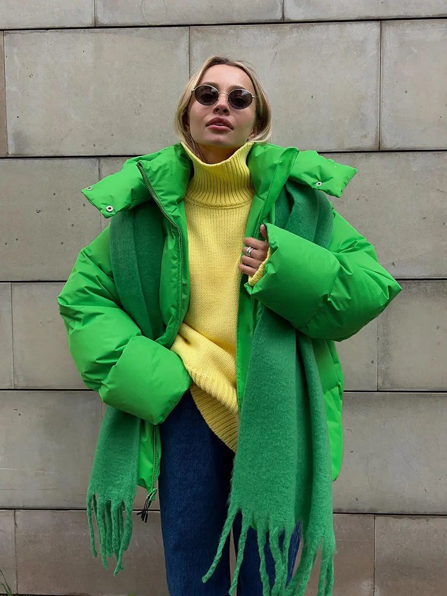 Padded Puffer Jacket for Women - Vert clair