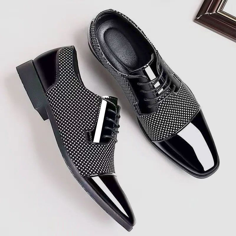 Patent Cap Toe Oxford Shoes for Men - View 13