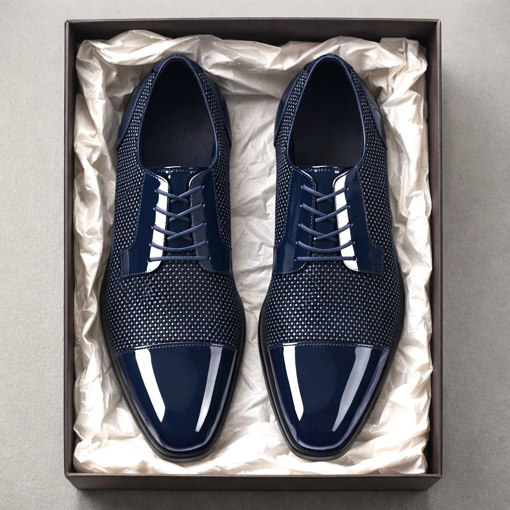 Patent Cap Toe Oxford Shoes for Men - View 3