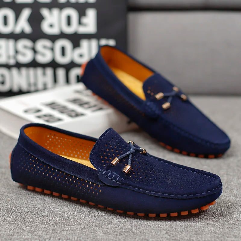 Perforated Slip-On Loafers for Men - View 2