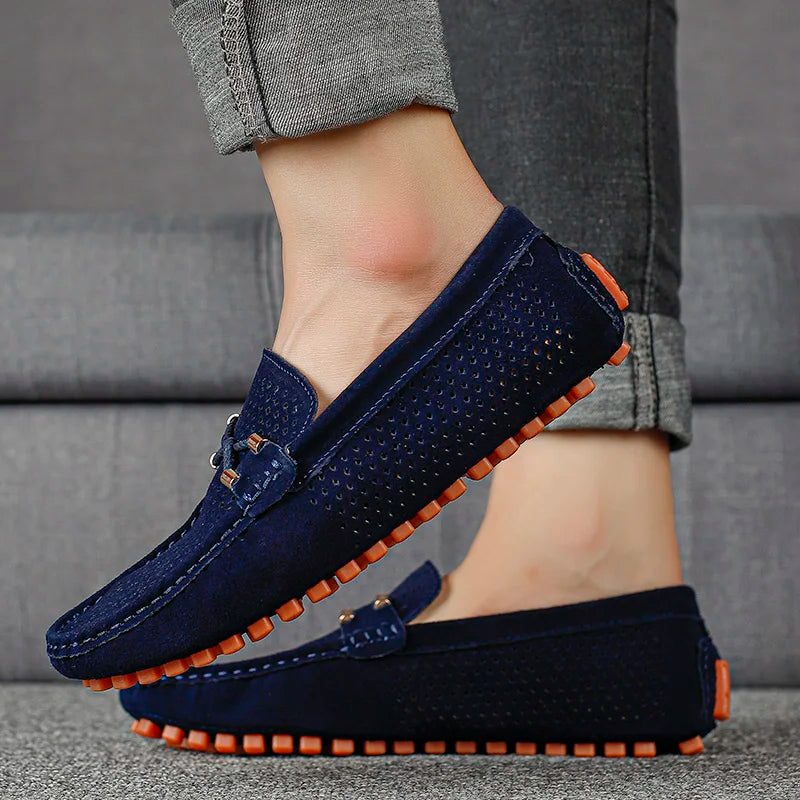 Perforated Slip-On Loafers for Men - View 3