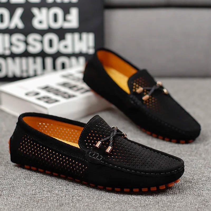 Perforated Slip-On Loafers for Men - View 5