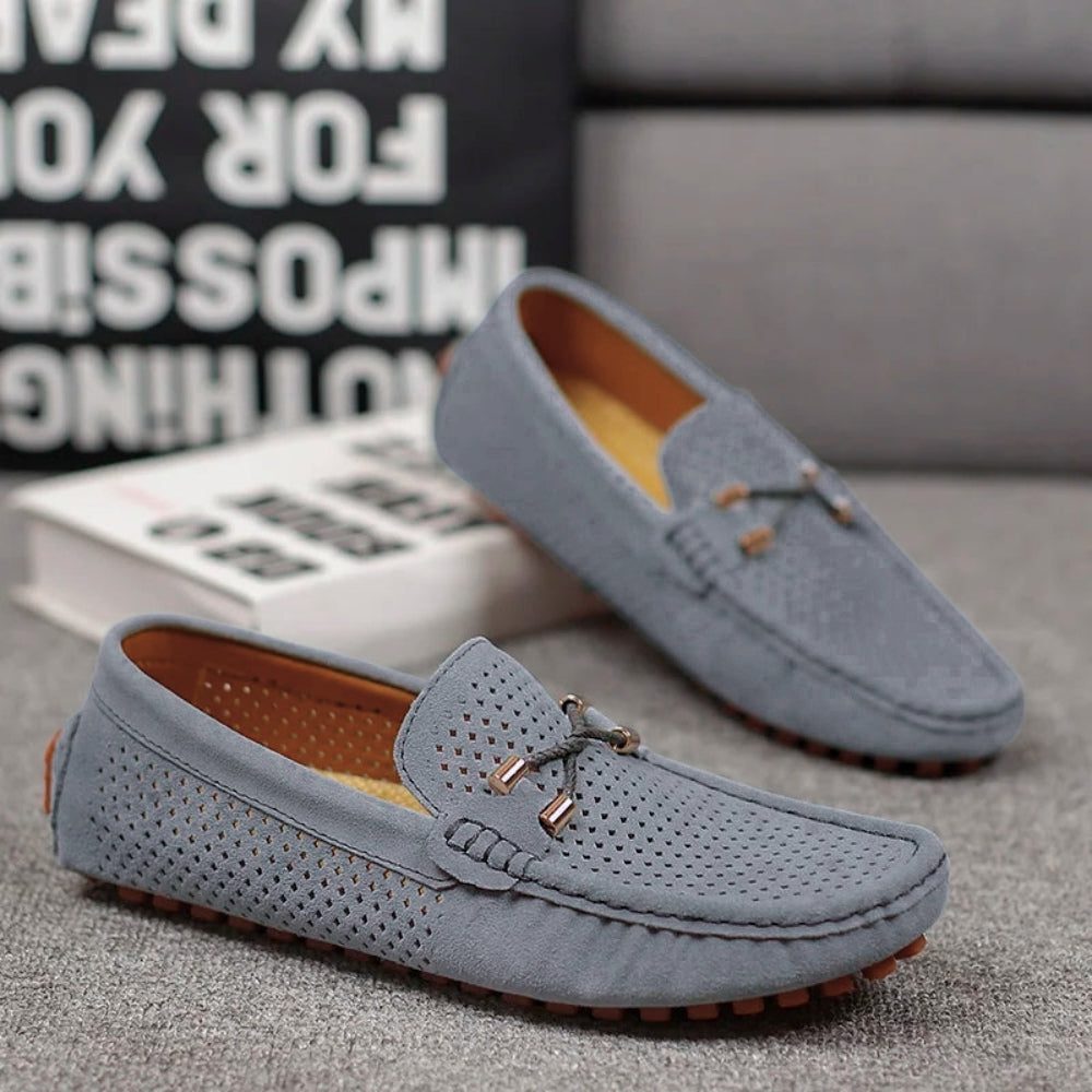 Perforated Slip-On Loafers for Men - View 7