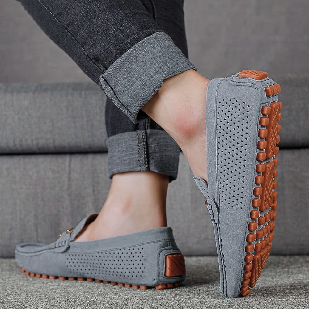 Perforated Slip-On Loafers for Men - View 8