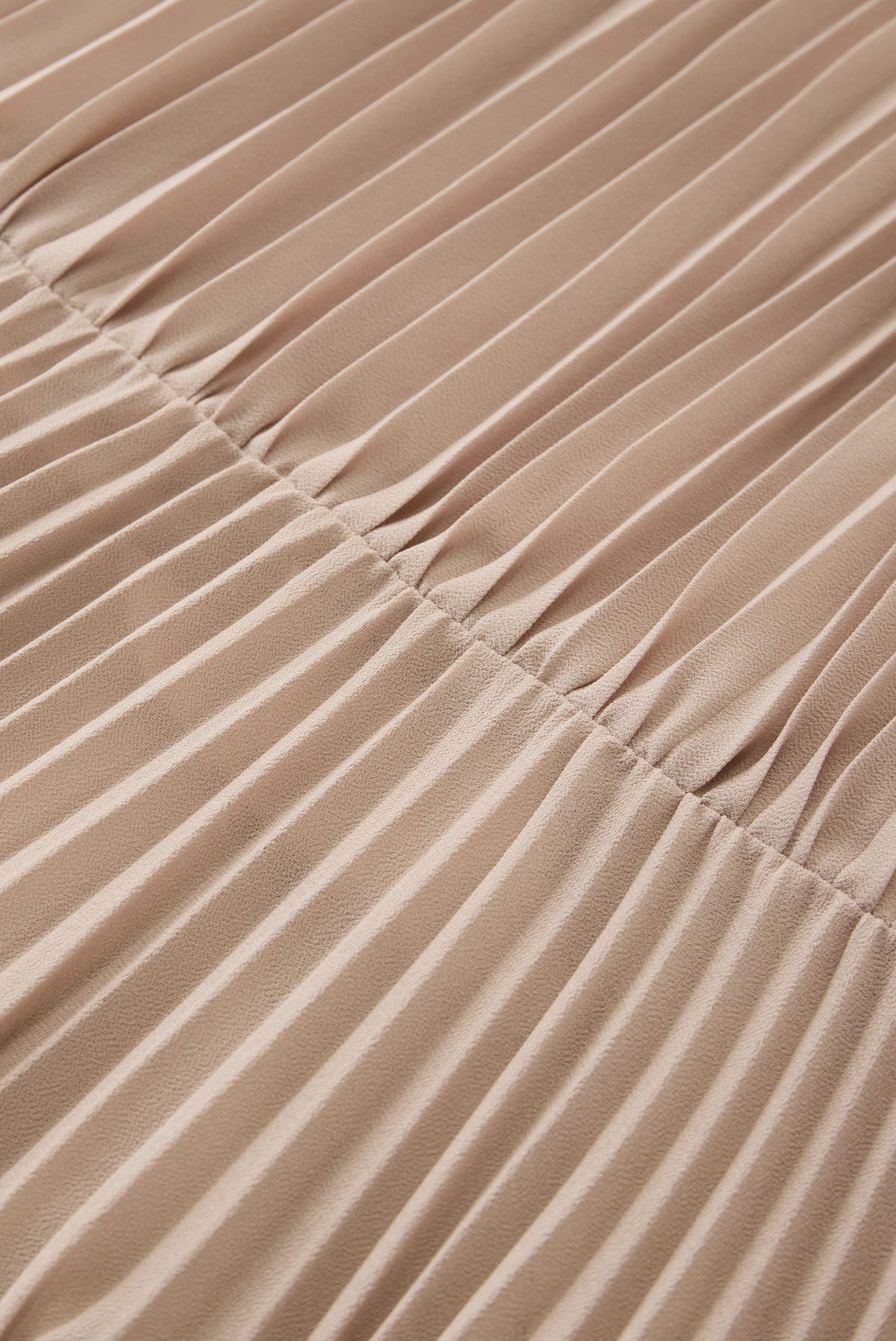 Pleated High-Neck Long Sleeve Maxi Dress for Women - View 5