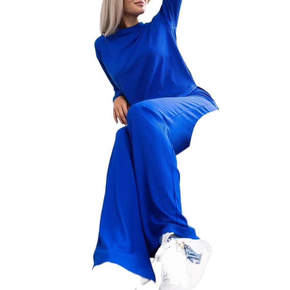 Ribbed Knit Long Sleeve Wedding Guest Maxi Dress for Women - View 5