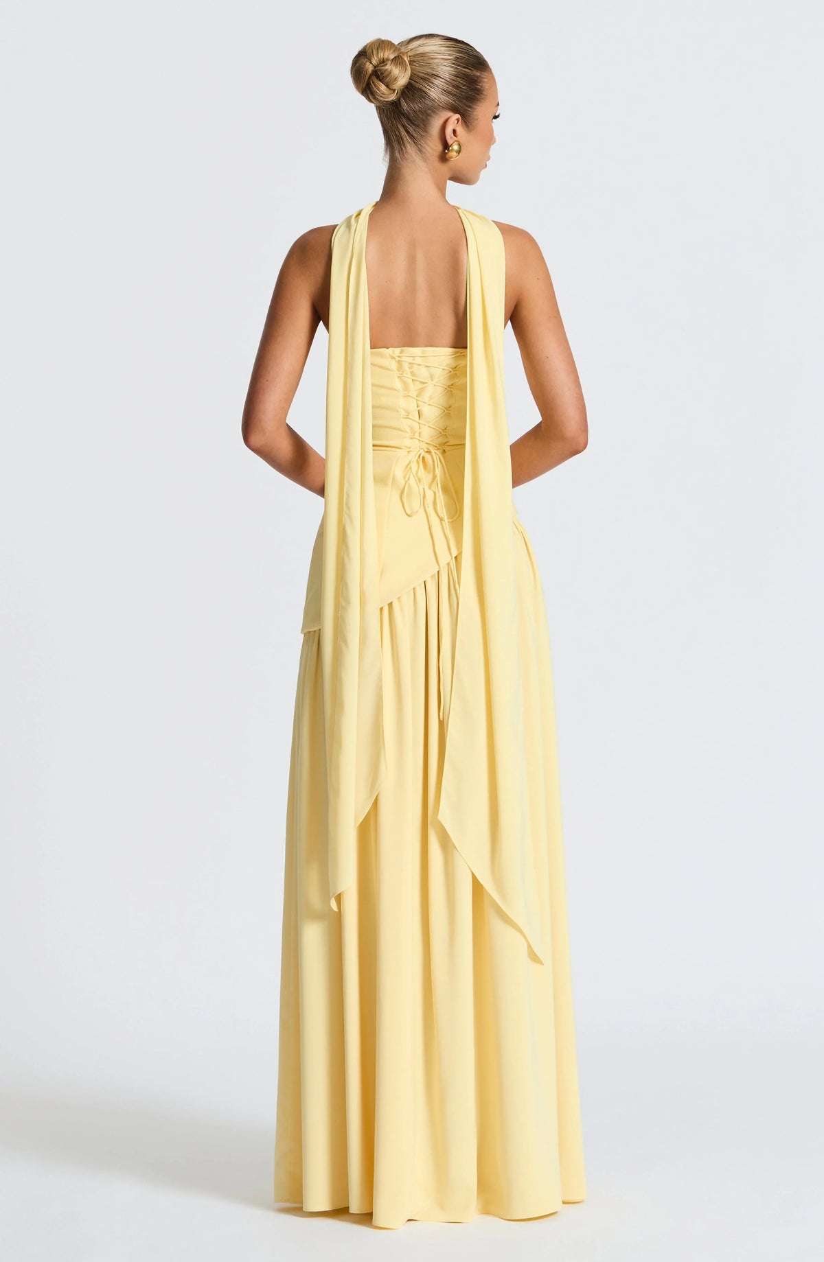 Wedding Guest Halterneck Maxi Dress with High Slit for Women